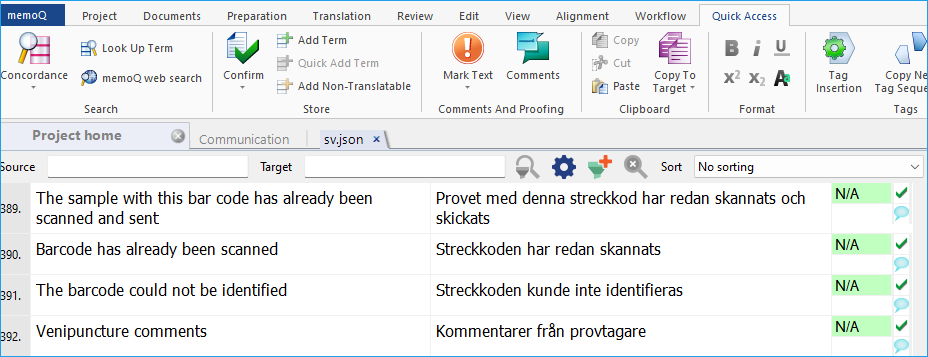 memoQ in action