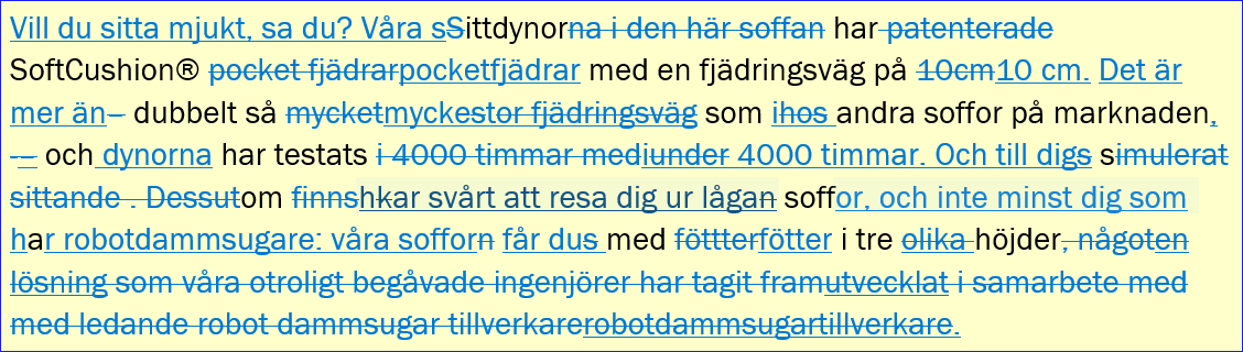 Efter redigering